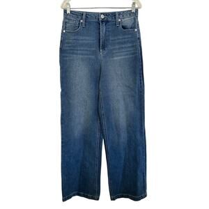 Juicy Couture Jeans Women's 9/29 Blue Lunita Wide Leg Rhinestone Logo 80s